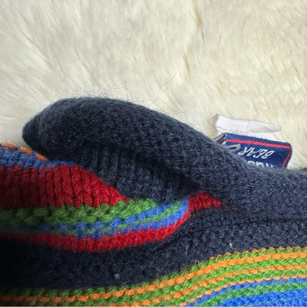 Rugged Bear Vintage Sweater Colourful Stripes Size 4 - Picture 16 of 16